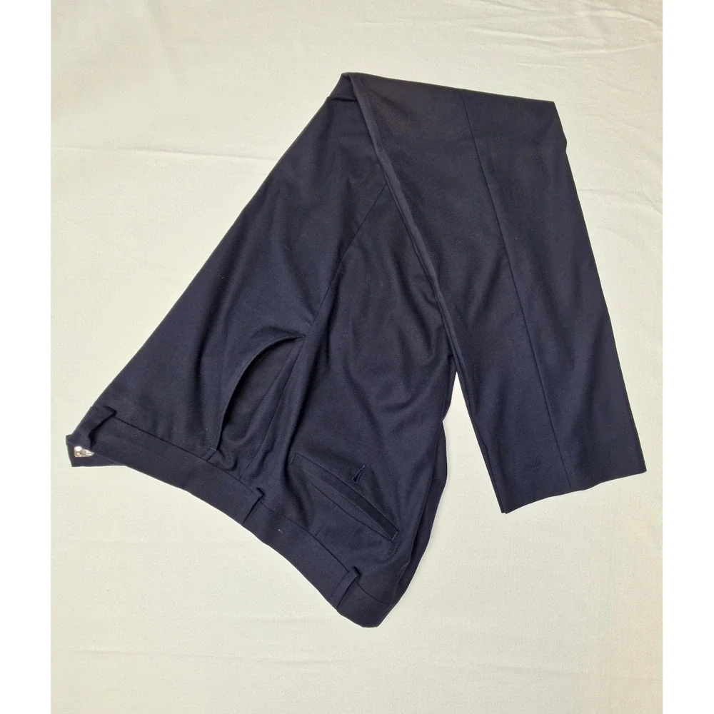 Kenneth Cole Reaction 2 Piece Suit Mens 40L Navy Blue Pants 34x32‎ Polished NWT